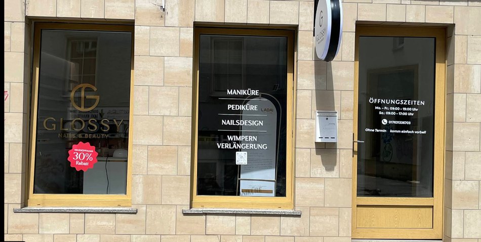 Studio-Eingang von Glossy Nails & Beauty Jena